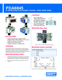 Thumbnail of document Manual - PDA6845 Pipe Mounting Kit